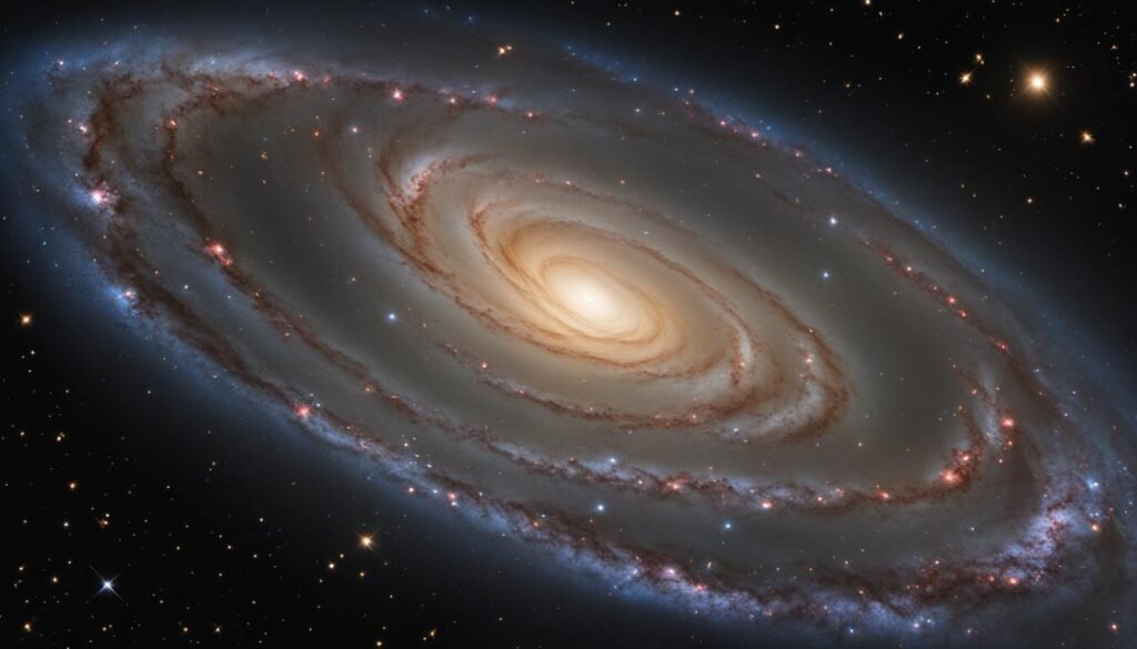 NGC 3628 Barred Spiral Galaxy Image